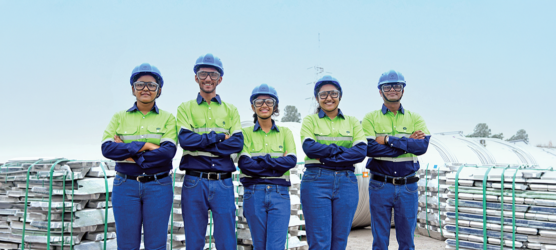 Vedanta team members in safety gear